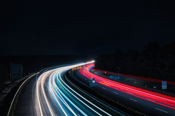 Langzeitbelichtung - Autobahn - Strasse - Traffic