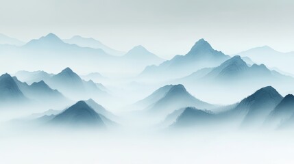 The artistic background of traditional Chinese landscape painting style