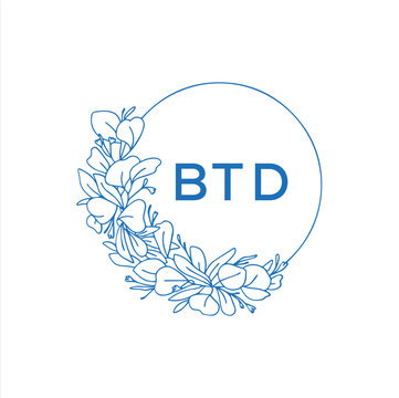 BTD letter logo design on white background. BTD creative initials letter logo concept. BTD letter design.
