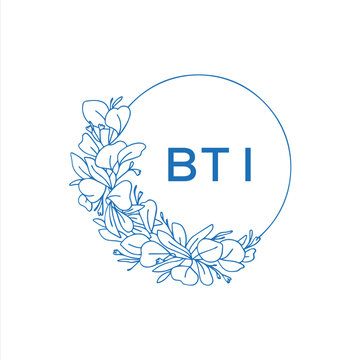 BTI letter logo design on white background. BTI creative initials letter logo concept. BTI letter design.
