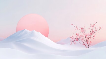 The artistic background of traditional Chinese landscape painting style