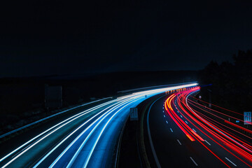 Langzeitbelichtung - Autobahn - Strasse - Traffic