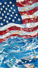 Obraz premium A close-up of the American flag, symbolizing freedom and documentary photography. 