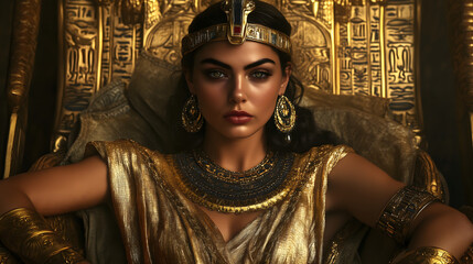 cleopatra on her throne