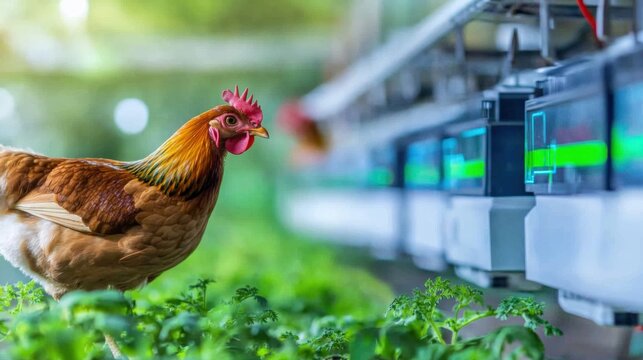 Innovative poultry farming techniques in greenhouse environments agriculture technology outdoor close-up sustainability