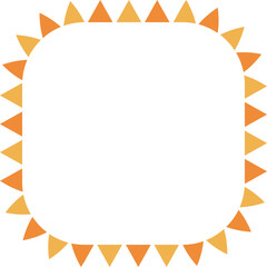 三角旗の角丸の四角い枠