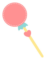 Cute doodle sticker illustration candy
