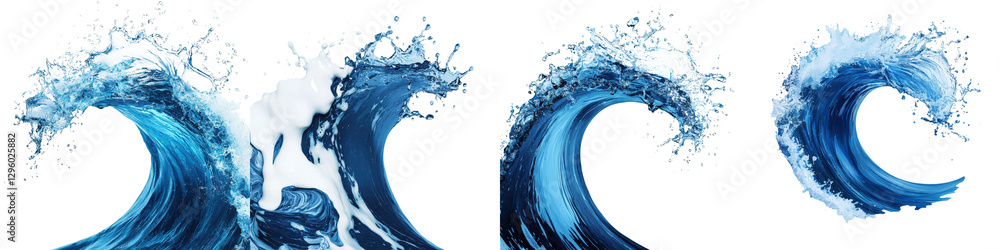 Poster powerful ocean waves crashing against the shoreline creating a dynamic and captivating display of na