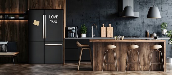 love note on the fridge door