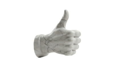 Isolated Marble Thumbs Up