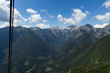 Velika Planina, Kamnik, Slovenia. Lord of the Rings style village. Wooden typical houses, hills,...