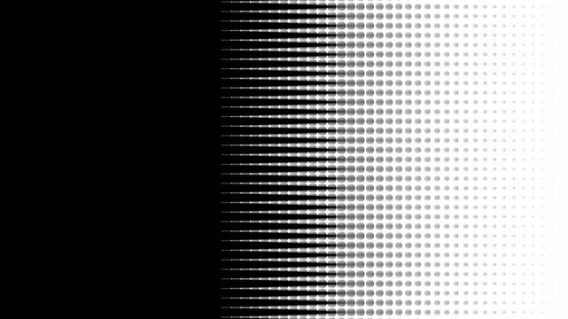 Halftone transition mask with light rays - 4k animation (3840 x 2160 px)