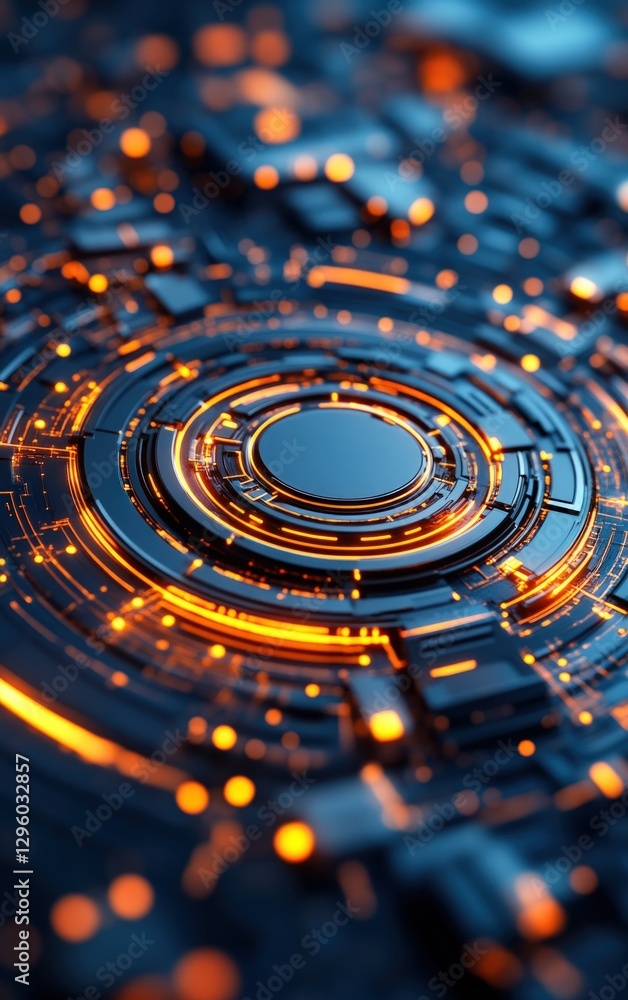 Poster circular object featuring a smooth surface set against a striking blue background highlighting its s
