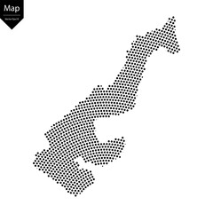 Obraz premium Abstract image Monaco map from point Black on a white background. Vector illustration eps 10.