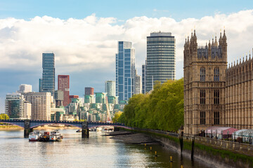 Vauxhall district in south London, UK