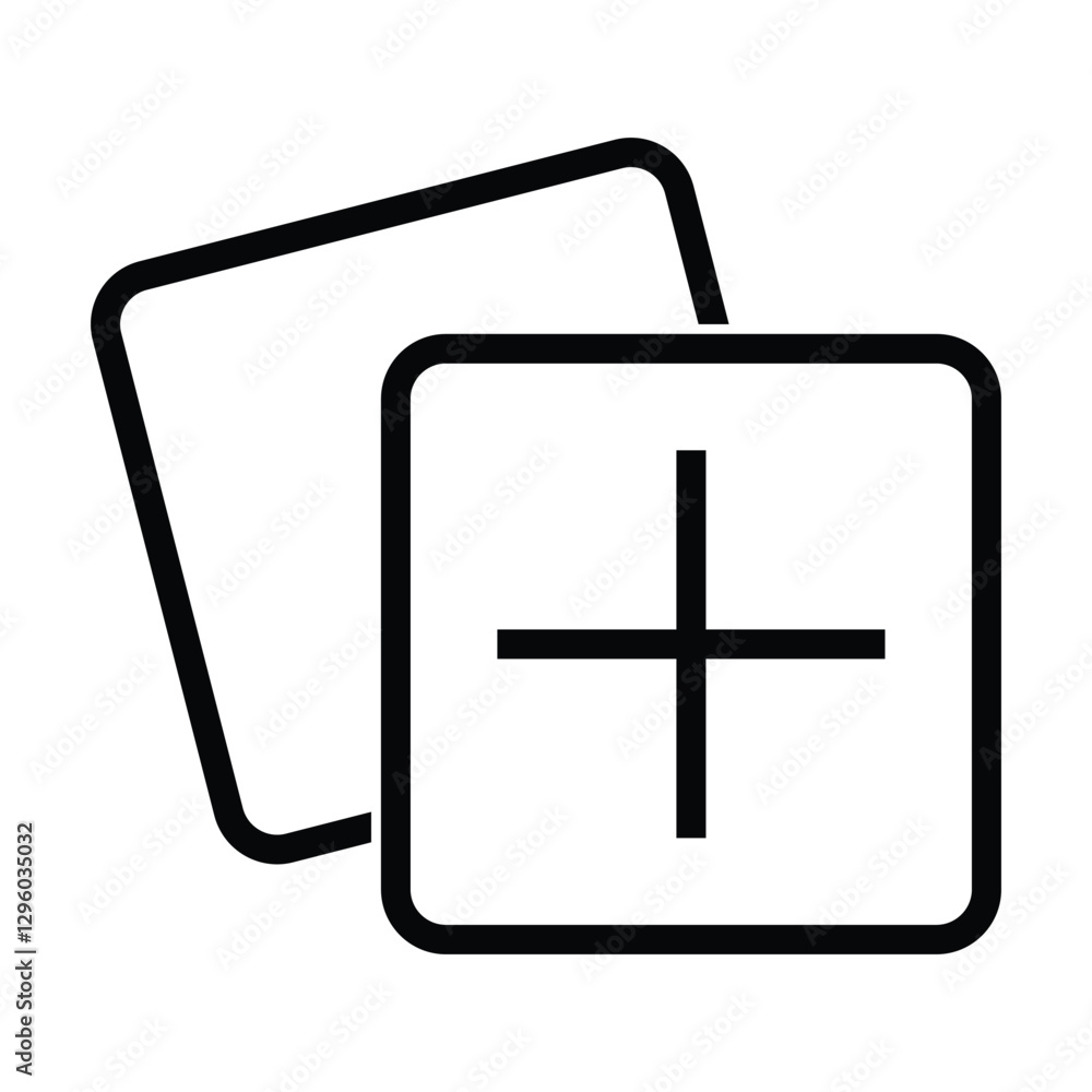 Poster add apps icon vector. collection icon vector isolated on white background