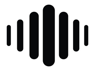 Multimedia Line Icon. sound wave icon vector on white background