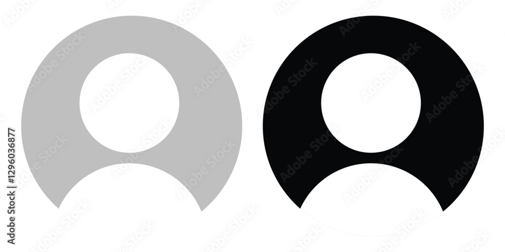 Aufkleber user icon set vector. profile web flat icon vector on white background