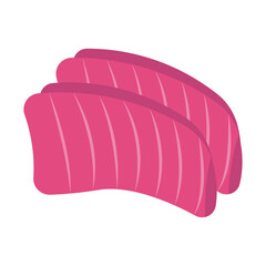 tuna sashimi sushi. isolated on a white background