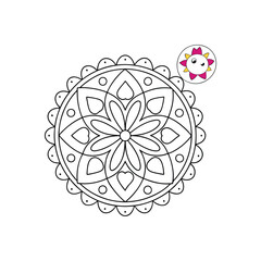 A Simple Mandala With An Elegant Design