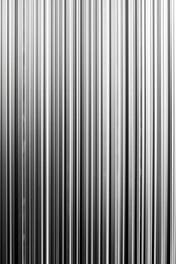 Obraz premium Hyper-realistic corrugated metal surface with precise vertical ridges and reflective metallic texture