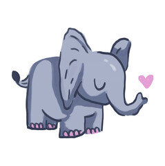 Cute Baby Elephant Illustration
