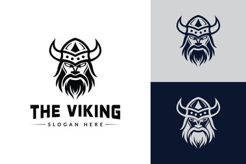 viking head logo icon vector illustration