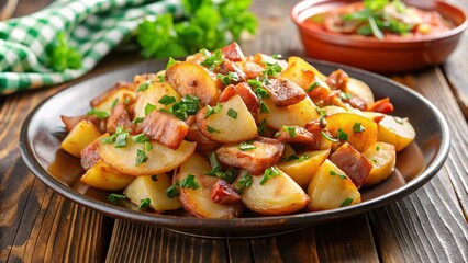 Roasted Potatoes with Bacon and Parsley