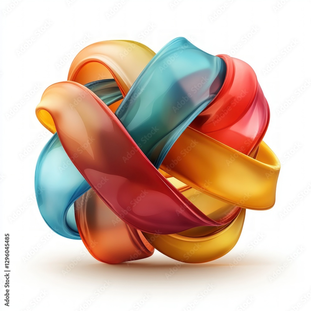 Poster Colorful abstract design featuring bold shapes and vivid colors creating a dynamic and engaging visual experience