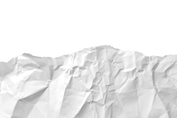 torn crumpled paper half paper isolated background