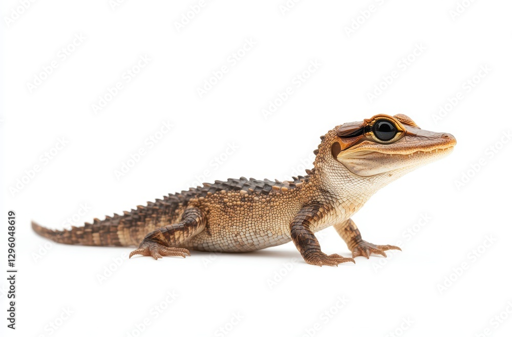 Aufkleber detailed close-up of a unique lizard with distinctive features on a clean white background ideal for
