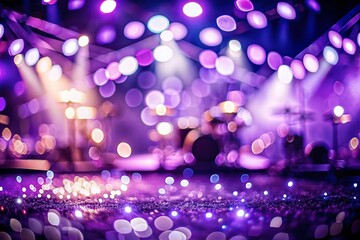 Abstract Purple Concert Lights: Soft Focus, High Depth of Field Stock Photo