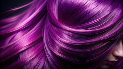 Abstract Purple Hair Texture, Close-Up Night Photography Background