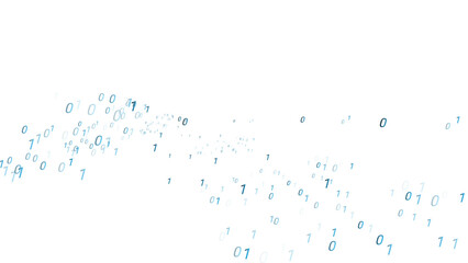 Coding Programming Digital Tech Vector Background Design. Ones and Zeroes Backdrop Print