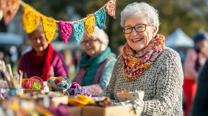 Seniors craft stall at community fair
