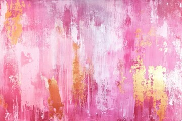 Abstract pink and gold textured background.