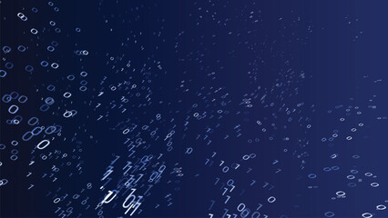 Coding Programming Digital Tech Vector Background Design. Ones and Zeroes Backdrop Print