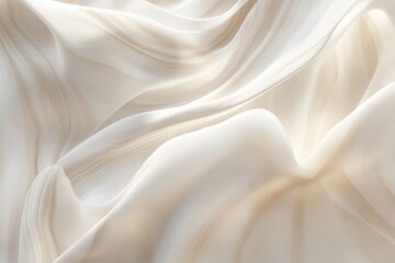 Obraz premium smooth marble swirls in ivory and taupe, soft dawn light tracing delicate veins, a minimalist canvas glowing with quiet elegance and timeless natural charm.