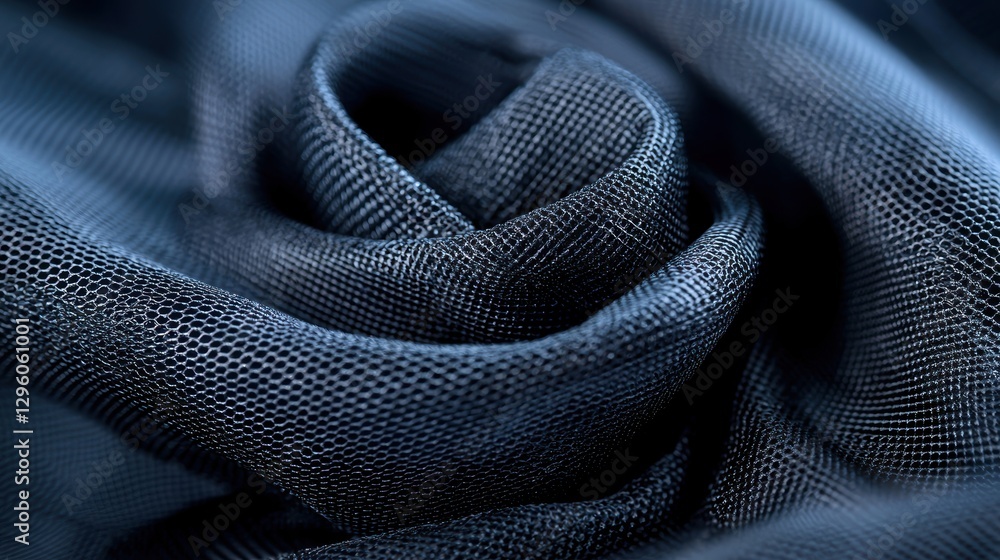 Poster a close up shot of netting fabric used as a decorative element on a handbag, adding texture and visu