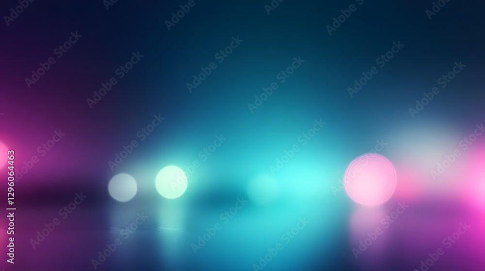 Poster colorful blurred glowing orbs creating a dreamy atmospheric background pattern