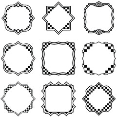 vector set of vintage frames