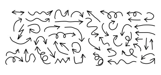 Collection hand drawn arrows. Set simple arrows isolated on white background. Arrow mark icons. Arrow paint - stock vector.
hand drawn vector alphabet