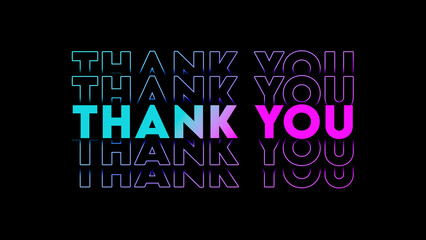 Thank You text .Modern calligraphic text for use in greeting card, banner template, postcard. Vector and Illustration.
