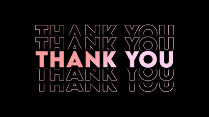 Thank You text .Modern calligraphic text for use in greeting card, banner template, postcard. Vector and Illustration.
