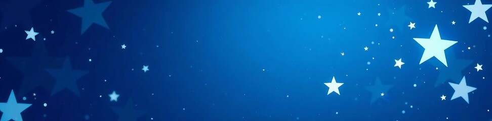 Obraz premium Abstract blue background with white stars for patriotic themes, American, national
