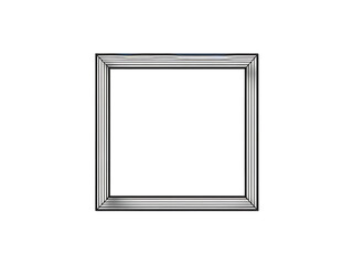 Artistic empty frame displaying creativity gallery image minimalist front view conceptual art