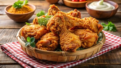 Fototapeta premium fried chicken wings