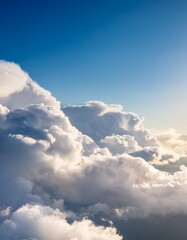 Detailed soft clouds: gentle light, serene, ethereal atmosphere.  Dreamy skyscape, tranquil.