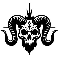 Devil logo silhouette