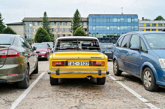 Yellow Lada 1600 or WAS-2106 &ldquo;Shiguli&rdquo; from the Russian automaker AvtoVAS in Cesis, Latvia, June 7, 2024 Classic cars in Latvia